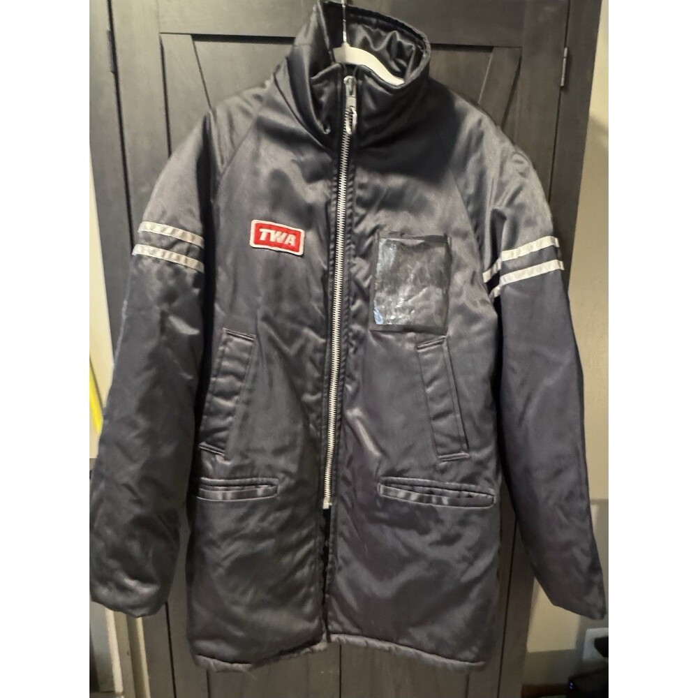 Vintage TWA AIRLINES Uniform Employee Work Baggage Ground Crew Jacket USED